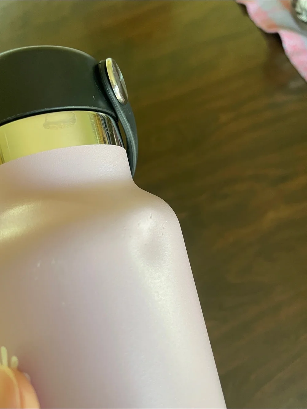 Hydro Flask Lilac Bottle with Pink Boot 21 oz Standard Mouth Outdoor Hiking